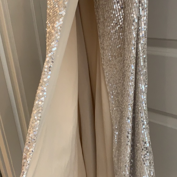Neiman Marcus sequined dress. Size 4. Side slit. Amazing quality. - Picture 8 of 9